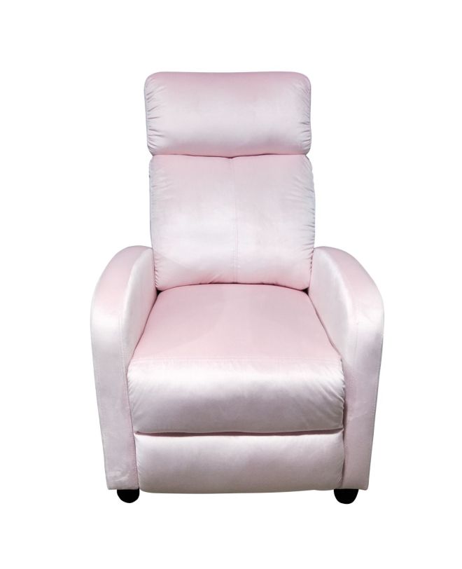 Πολυθρόνα ArteLibre Relax DIANELLA Ροζ Βελούδο 77x90x99cm