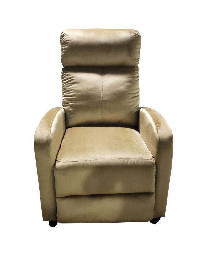 Πολυθρόνα ArteLibre Relax DIANELLA Capuccino Βελούδο 77x90x99cm