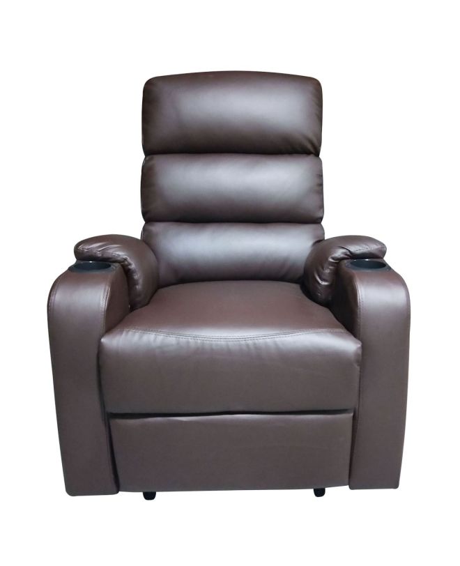 Πολυθρόνα ArteLibre Relax HEDER Καφέ PU 80x78x98cm