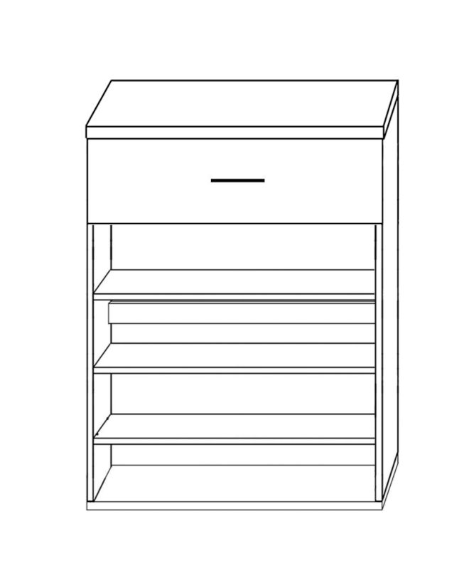 Παπουτσοθήκη ArteLibre MANU Γκρι Μοριοσανίδα/Μελαμίνη 80x33x100cm