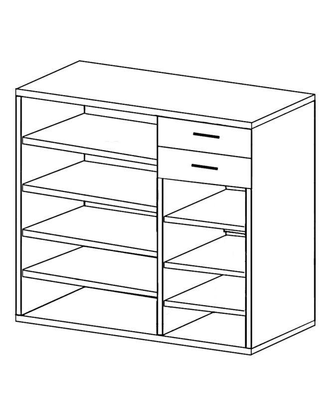 Παπουτσοθήκη ArteLibre MARIE Φυσικό Μοριοσανίδα/Μελαμίνη 120x33x100cm