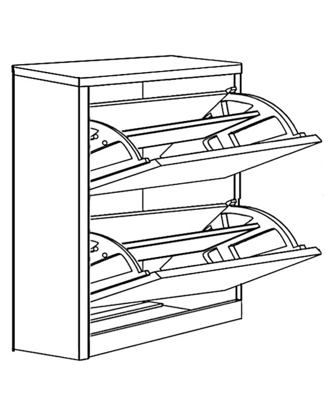 Παπουτσοθήκη ArteLibre DORIT Λευκό Μοριοσανίδα/Μελαμίνη 73x24x78.5cm