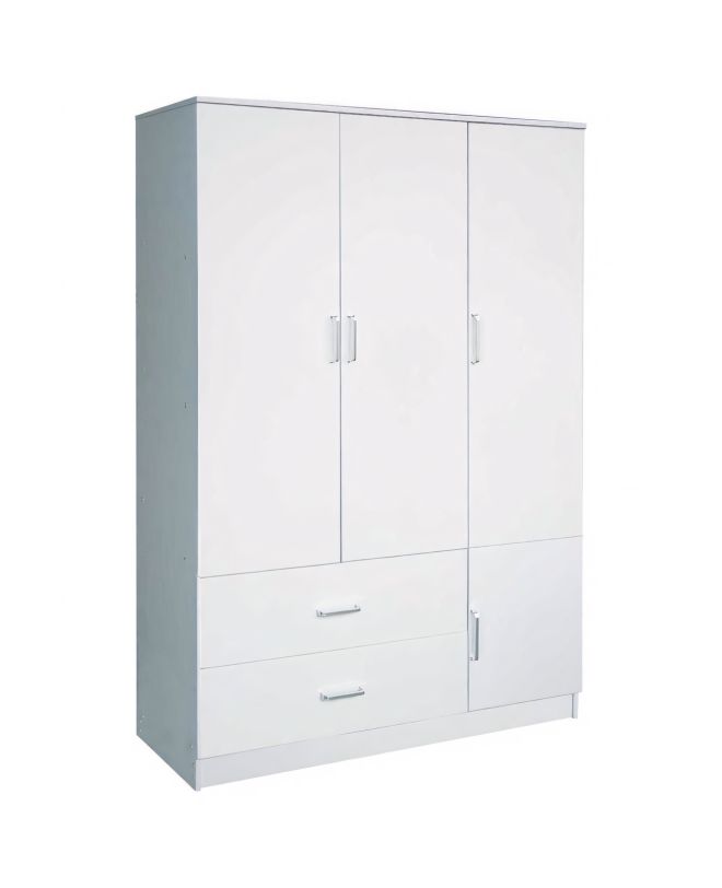 Ντουλάπα ArteLibre TUBEROSA Λευκό Μοριοσανίδα 120x50x180cm