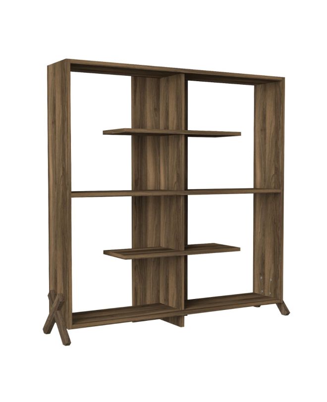 Βιβλιοθήκη ArteLibre Kos Σκούρο Καφέ 112x22x115cm