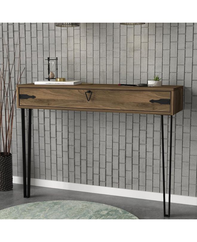 Κονσόλα ArteLibre Thira Καφέ 120x35x90cm