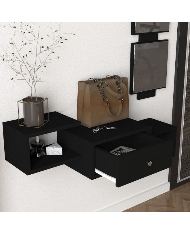 Έπιπλο Εισόδου ArteLibre Patmos Μαύρο 100x22x140cm