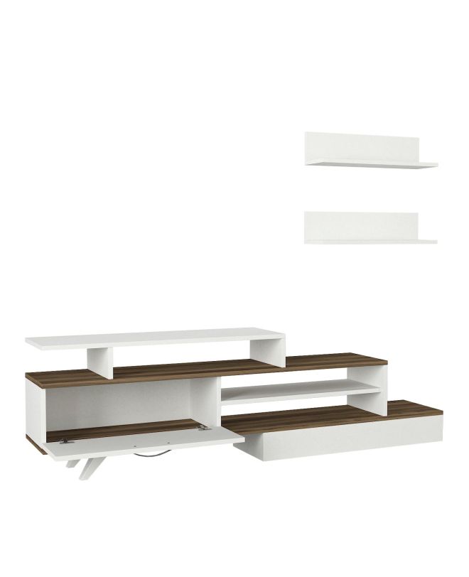 Σύνθετο ArteLibre KEVIN Λευκό/Καρυδί 180x29.6x51.8cm