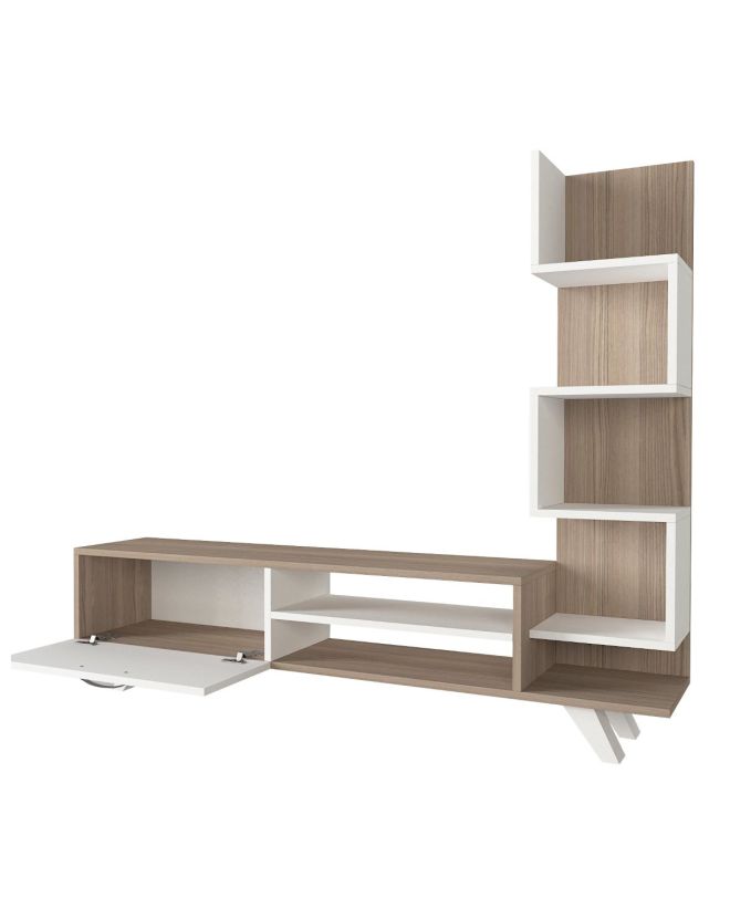 Σύνθετο Τηλεόρασης ArteLibre KEROS Λευκό/Cordoba Μοριοσανίδα/Μελαμίνη 150x30x132cm