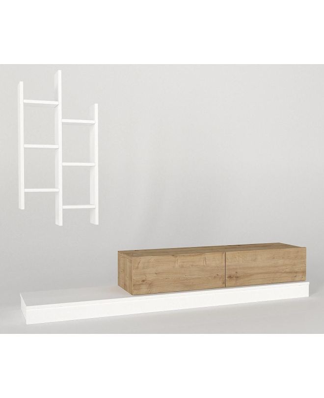 Σύνθετο ArteLibre ILLINOIS Λευκό/Sapphire Μοριοσανίδα 180x29.5x30.8cm