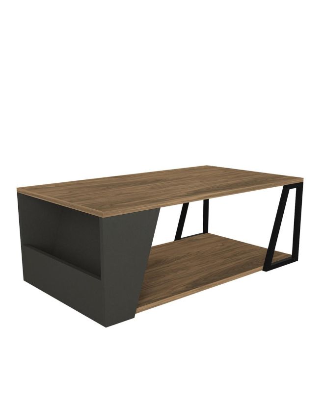 Τραπεζάκι Σαλονιού ArteLibre TINOS Φυσικό/Ανθρακί Μοριοσανίδα/Μελαμίνη 100x55x36cm