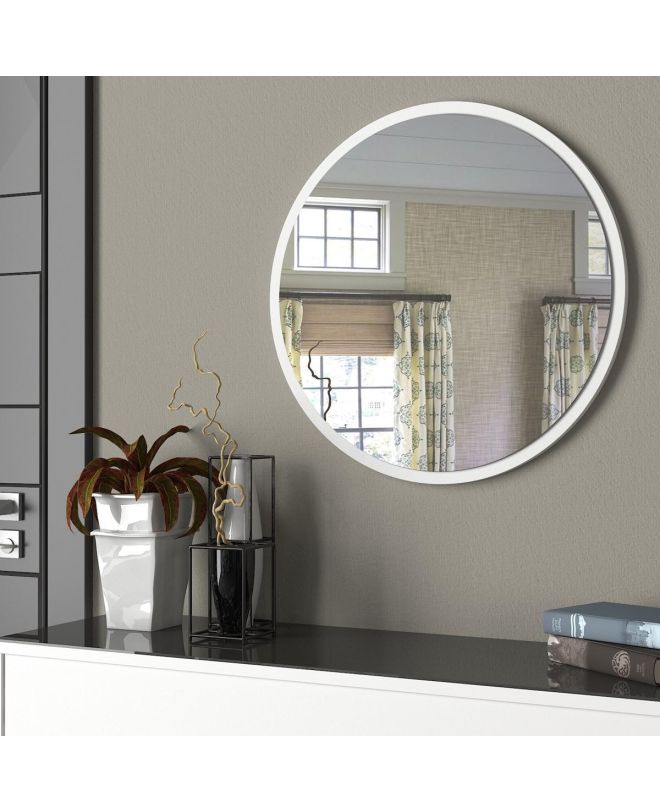 Καθρέπτης Τοίχου ArteLibre MAKUR Λευκό Μοριοσανίδα/Γυαλί 60x60cm