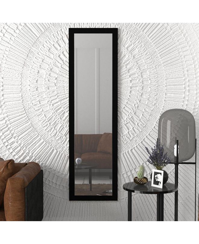Καθρέπτης Τοίχου ArteLibre BHAVITH Μαύρο Μοριοσανίδα/Γυαλί 160x45cm