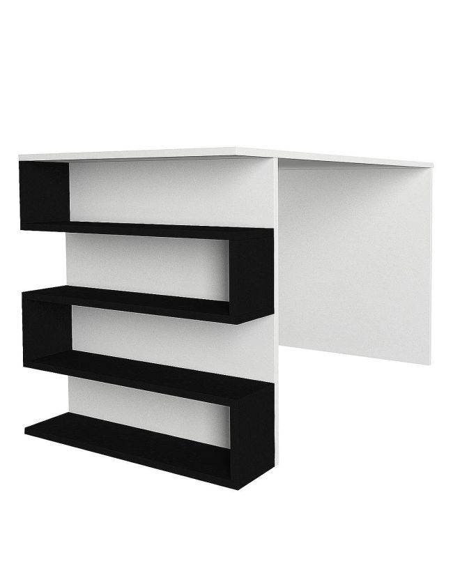 Γραφείο ArteLibre CLEORA Λευκό/Μαύρο Μοριοσανίδα/Μελαμίνη 120x60x74cm