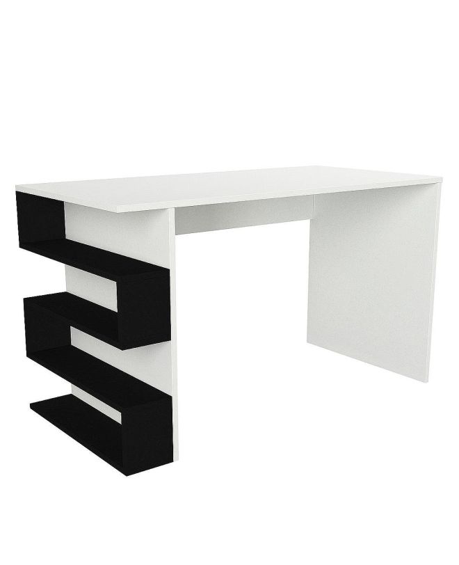 Γραφείο ArteLibre CLEORA Λευκό/Μαύρο Μοριοσανίδα/Μελαμίνη 120x60x74cm