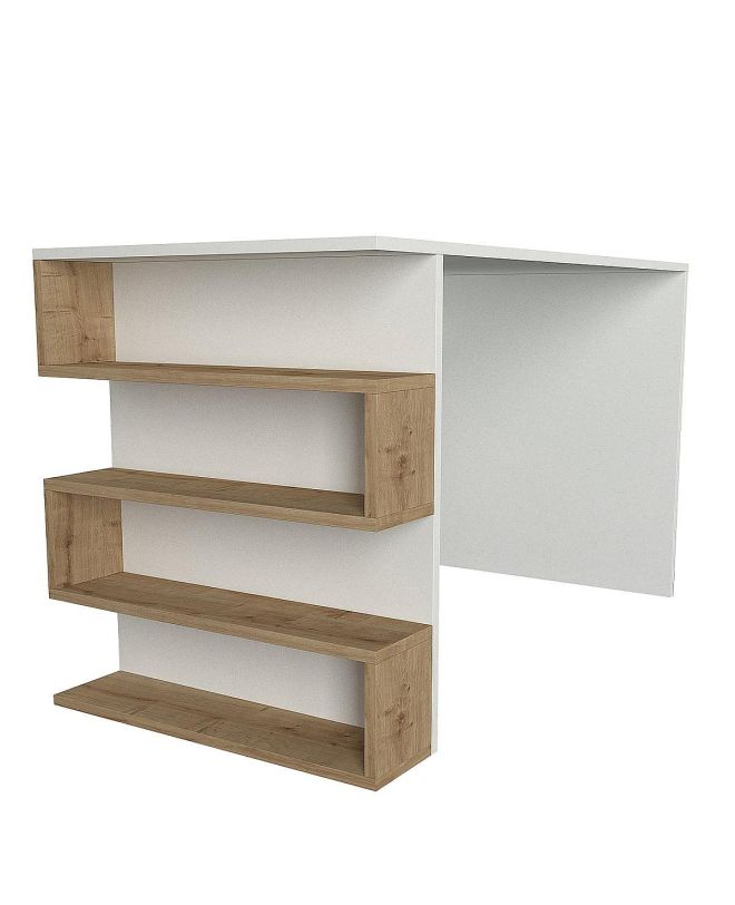 Γραφείο ArteLibre CLEORA Φυσικό/Λευκό Μοριοσανίδα/Μελαμίνη 120x60x74cm