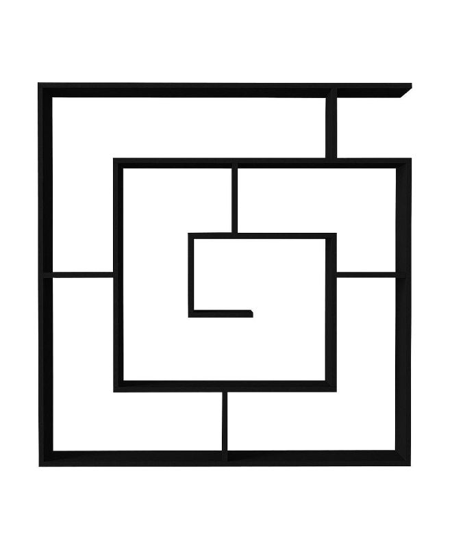 Βιβλιοθήκη ArteLibre ITHAKI Μαύρο Μοριοσανίδα/Μελαμίνη 125x22x130cm