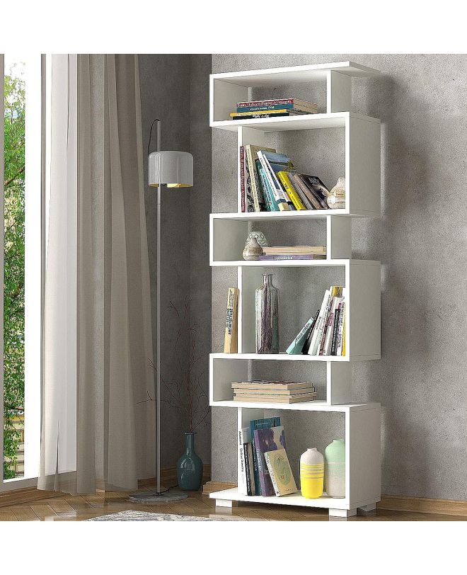 Βιβλιοθήκη OSMOND Λευκό Μοριοσανίδα/Μελαμίνη 60x20x157cm