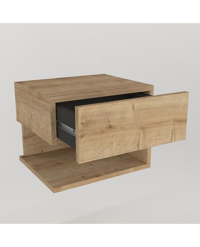 Κομοδίνο ArteLibre ABELL Φυσικό Μοριοσανίδα/Μελαμίνη 40x35x32cm