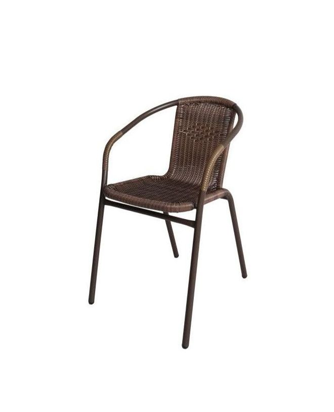 Πολυθρόνα ArteLibre Rattan Mercury Καφέ 54x61x73cm