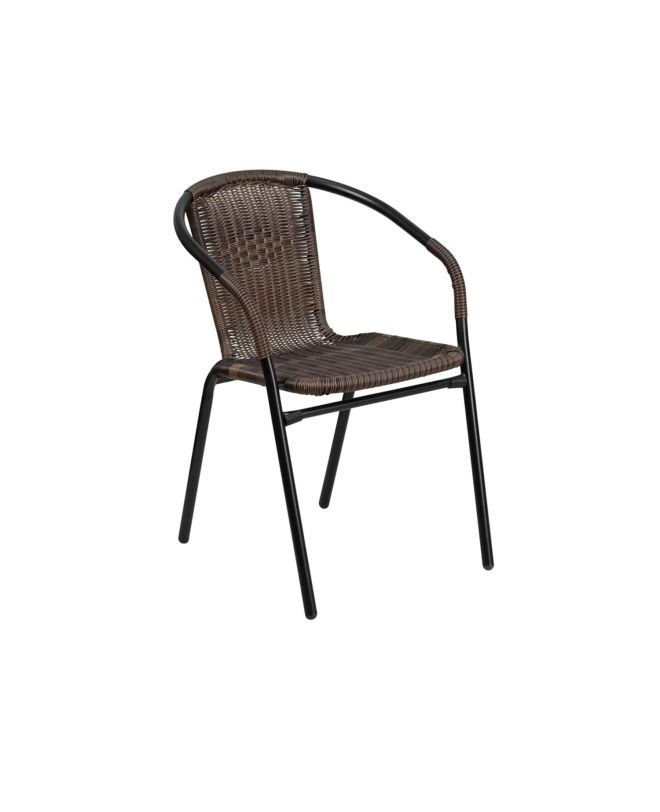 Πολυθρόνα ArteLibre Rattan Mercury Καφέ/Μαύρο 54x61x73cm