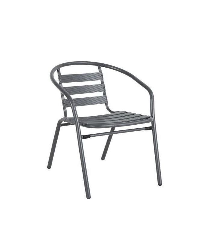 Πολυθρόνα Μεταλλική ArteLibre Uranus Γκρι 54x62x74cm