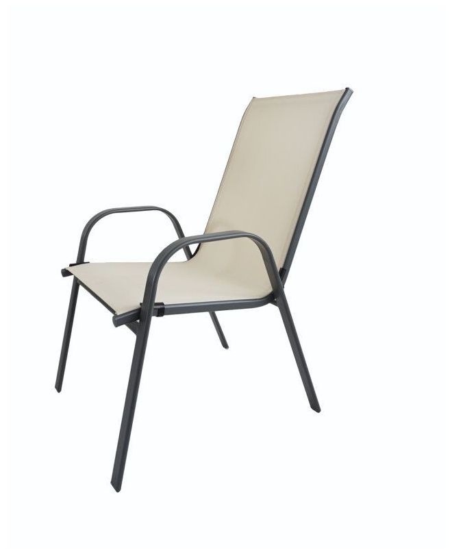 Πολυθρόνα Μεταλλική ArteLibre Neptune Κρεμ/Γκρι 55x75x95cm