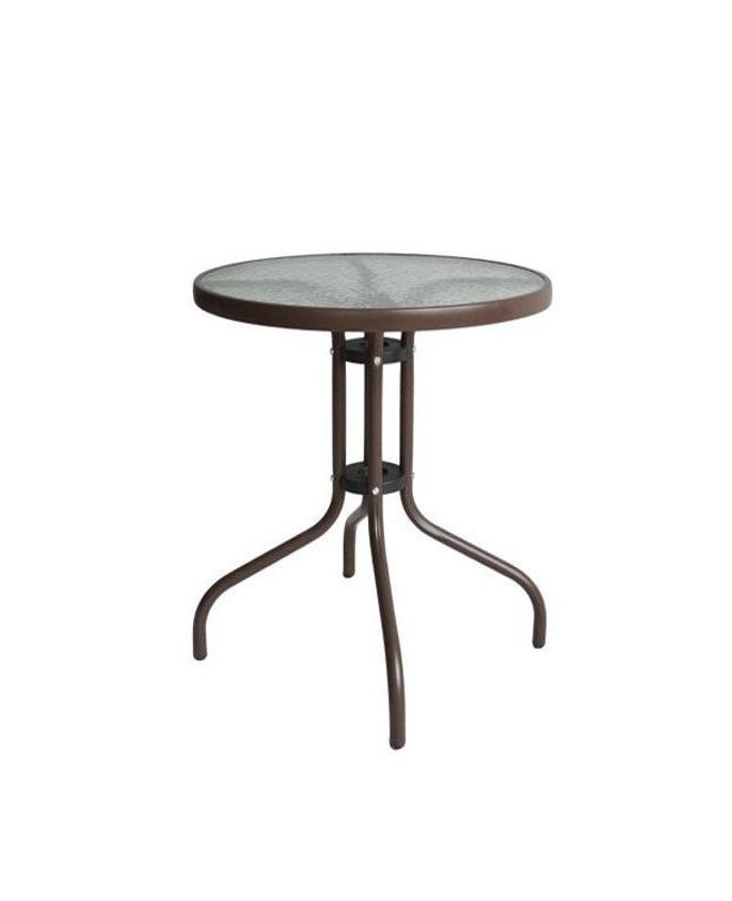 Τραπέζι Μεταλλικό ArteLibre EARTH Καφέ Φ70x70cm