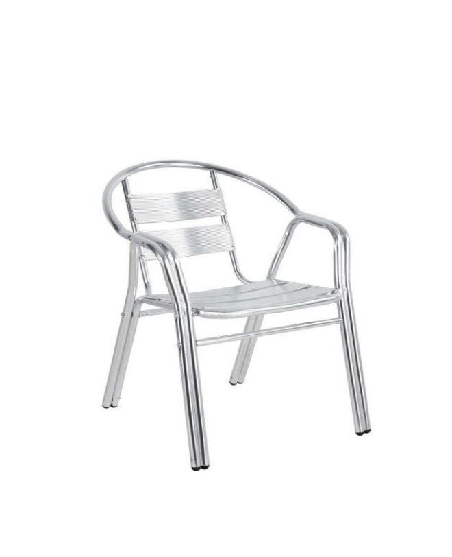 Πολυθρόνα ArteLibre Αλουμινίου Titan Ασημί 58x64x75cm