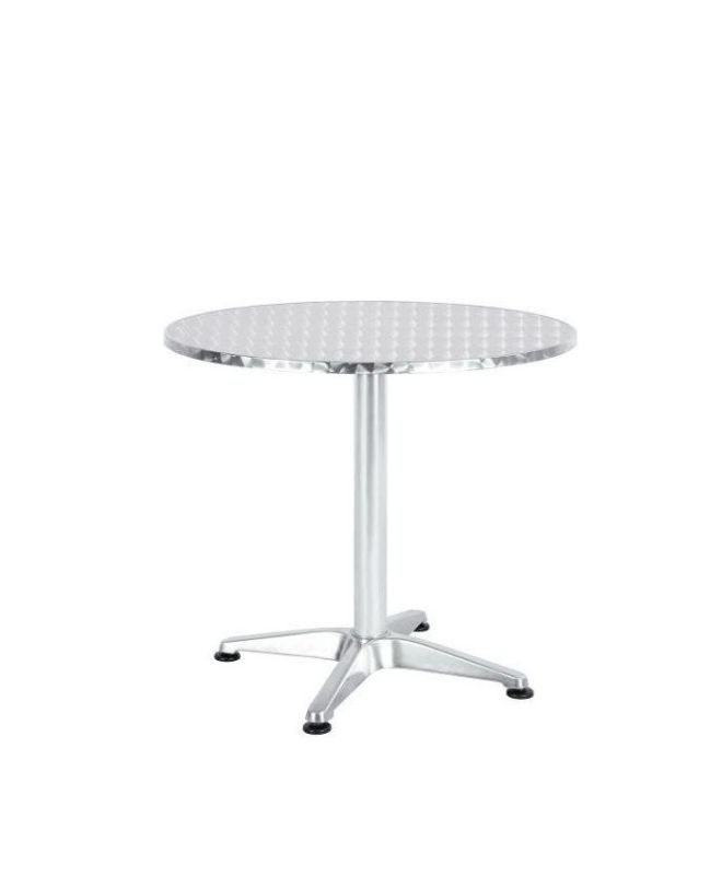 Τραπέζι Αλουμινίου IO Ασημί Φ70x70cm