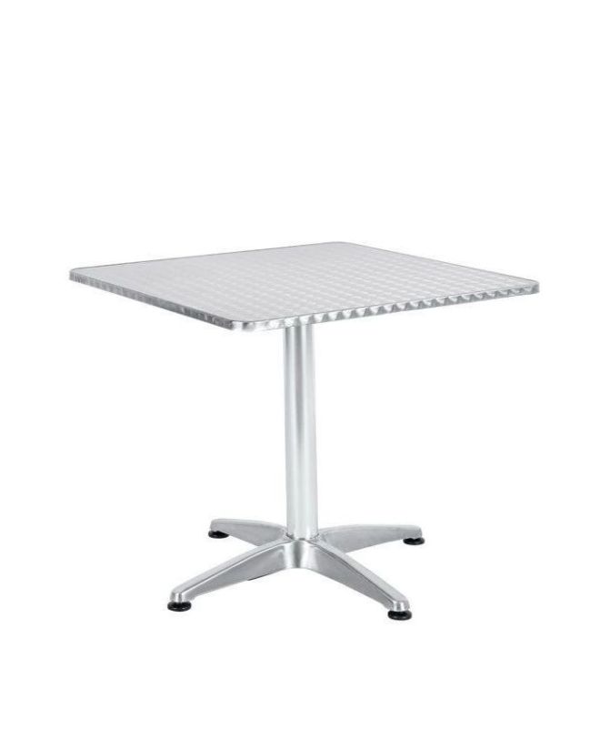 Τραπέζι Αλουμινίου CALLISTO Ασημί 70x70x70cm