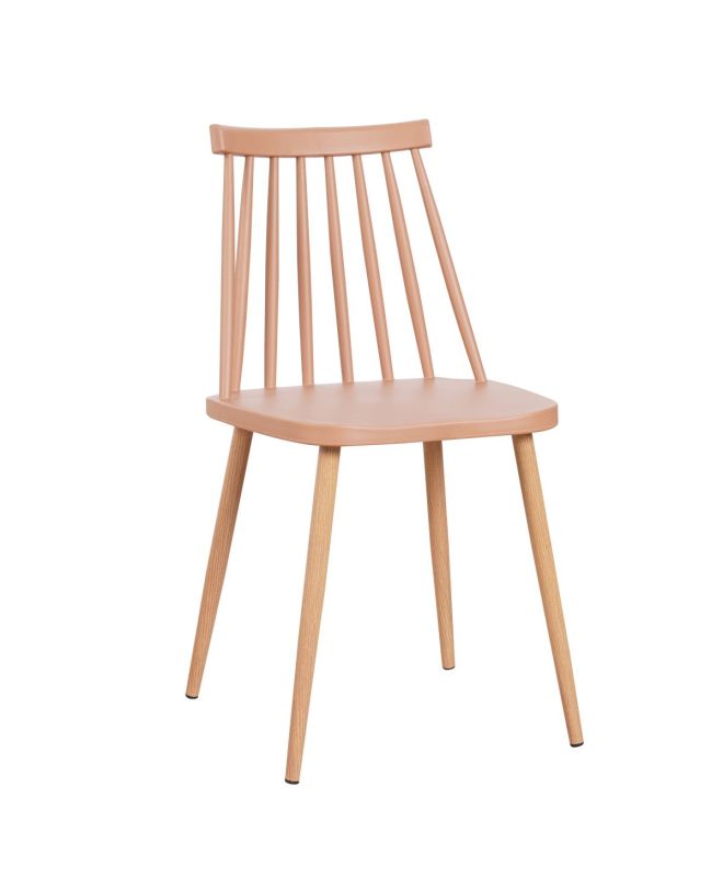 Καρέκλα ArteLibre CYGNET Cappuccino PP/Μέταλλο 42x46x80cm