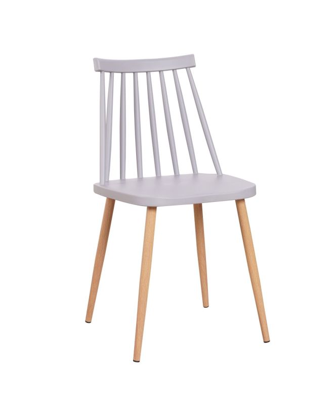 Καρέκλα CYGNET Γκρι PP/Μέταλλο 42x46x80cm