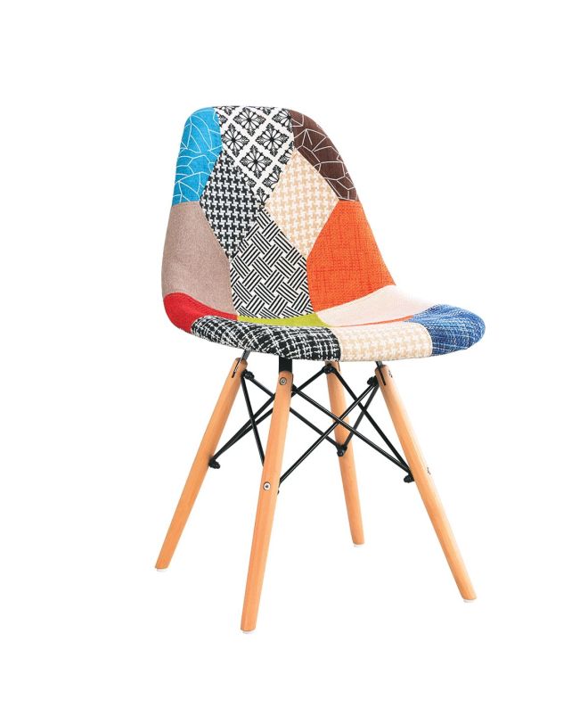 Καρέκλα ArteLibre KEET Patchwork Ύφασμα/Ξύλο 47x53x82cm