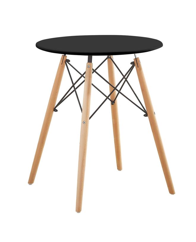 Τραπέζι ArteLibre RAPTOR Μαύρο MDF/Ξύλο 60x60x70cm