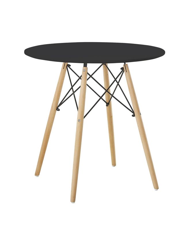 Τραπέζι ArteLibre RAPTOR Μαύρο MDF/Ξύλο Φ70x74cm