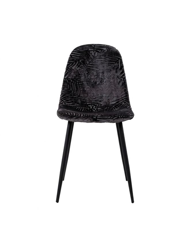 Καρέκλα TOUKAN Μαύρο βελούδο/Μέταλλο/Ξύλο 44x52x85cm