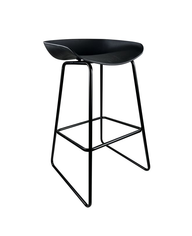 Σκαμπό Bar ArteLibre VICTORY Μαύρο PP/Μέταλλο 43x42x85cm