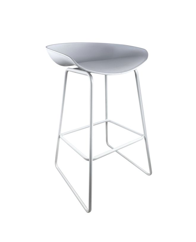 Σκαμπό Bar ArteLibre VICTORY Λευκό PP/Μέταλλο 43x42x85cm