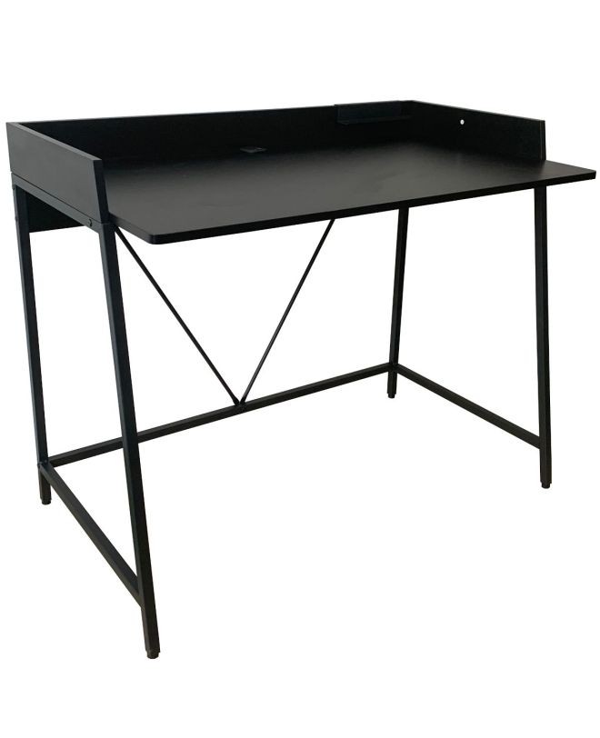 Γραφείο ArteLibre EMETT Μαύρο Μελαμίνη/Μέταλλο 103x60x84cm