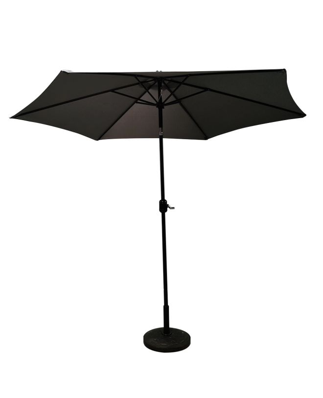 Ομπρέλα Κήπου ArteLibre BOHOL Γκρι/Μαύρο Αλουμίνιο/Ύφασμα Φ3x2.55m
