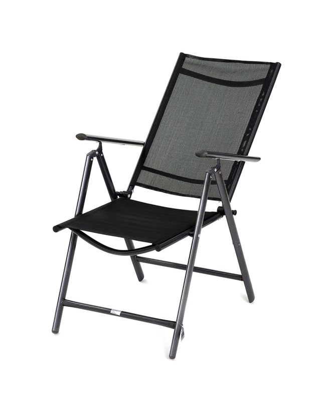 Καρέκλα Πτυσσόμενη ArteLibre ORKNEY Μαύρο Μέταλλο/Ύφασμα 46x44x108cm