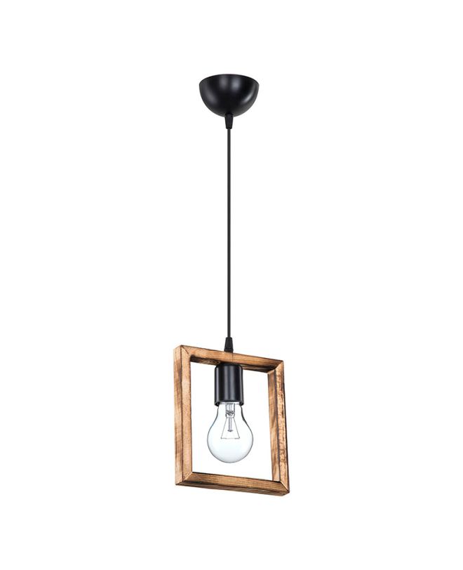 Φωτιστικό οροφής μονόφωτο Isolate Ε27 καρυδί 18.5x3x24εκ