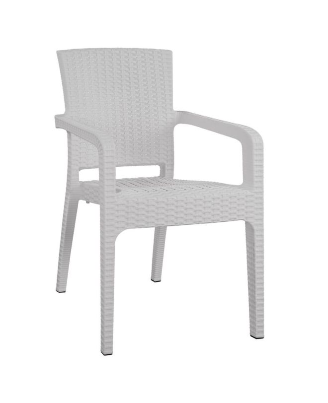 Καρέκλα Κήπου ArteLibre Λευκό Rattan 58x55x87cm