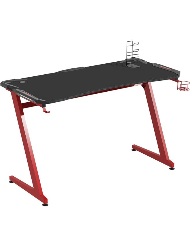 Γραφείο Gaming ArteLibre LEIA Μαύρο/Κόκκινο Ξύλο/Μέταλλο 120x65x75cm