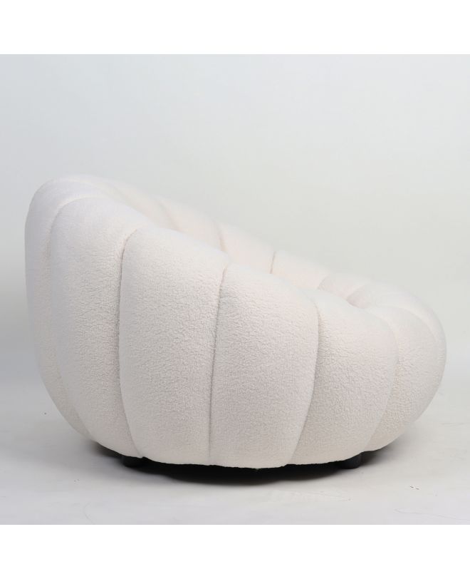 Πολυθρόνα ArteLibre AFET Λευκό Ύφασμα/Ξύλο 94x89x61cm