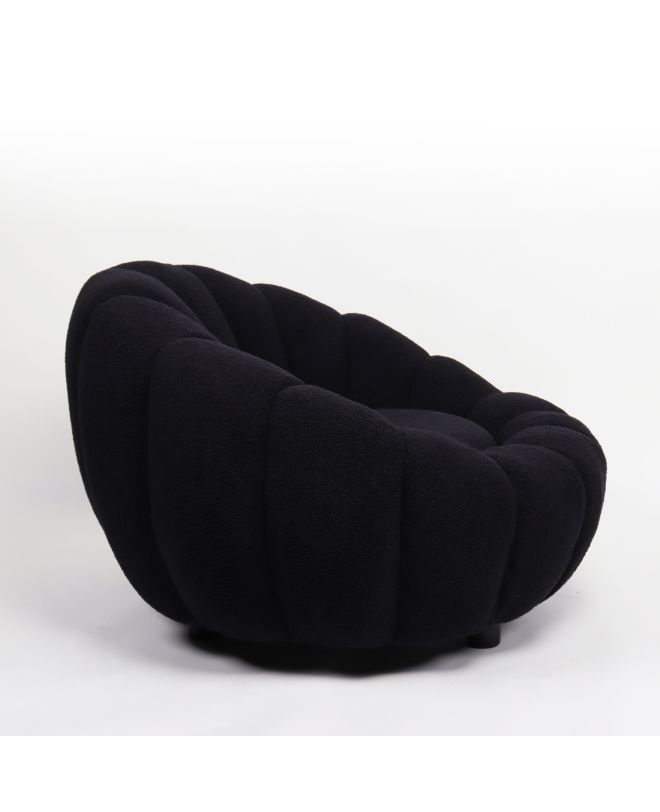 Πολυθρόνα ArteLibre AFET Μαύρο Ύφασμα/Ξύλο 94x89x61cm