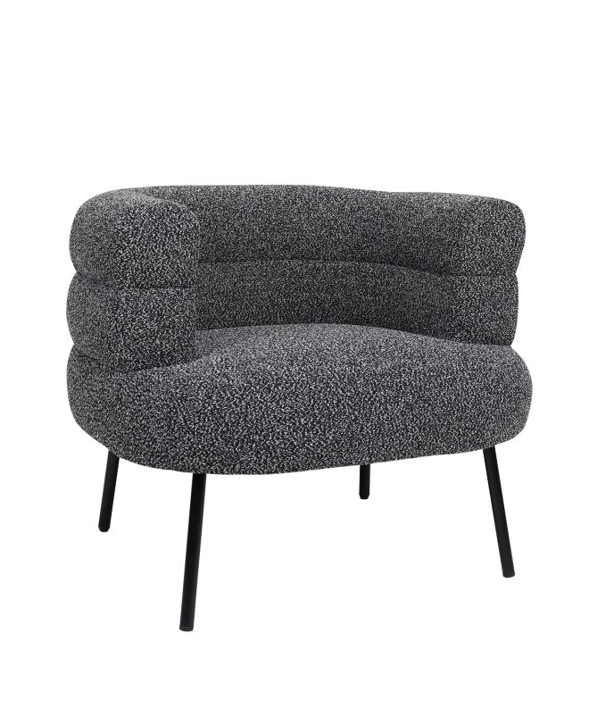 Πολυθρόνα ArteLibre CEREN Μαύρο Ύφασμα/Μέταλλο/Ξύλο 87x80x70cm