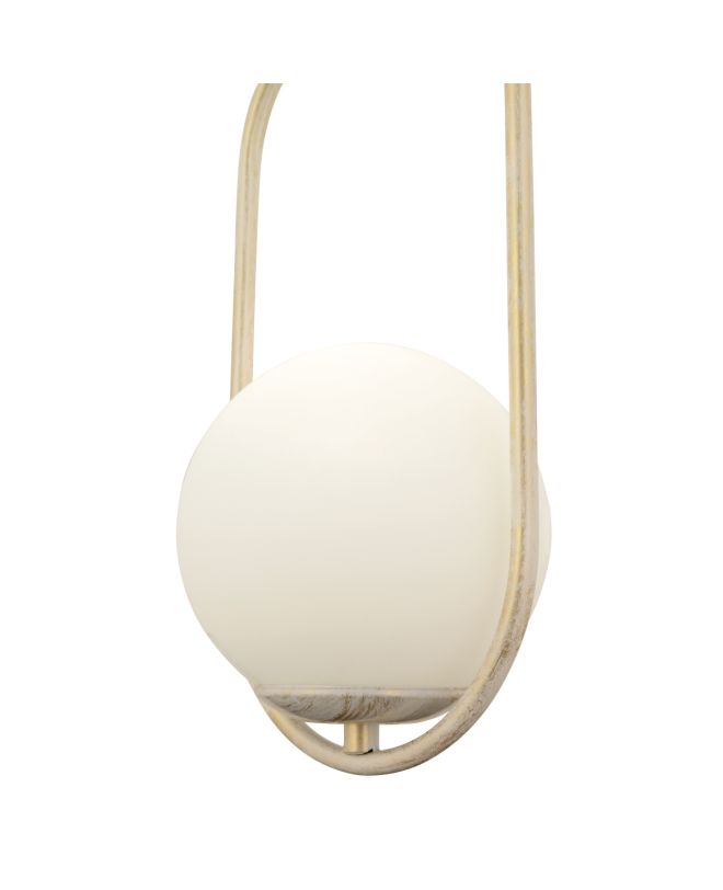 Φωτιστικό Κρεμαστό ArteLibre LORN Λευκό Μέταλλο/Γυαλί 17x90cm