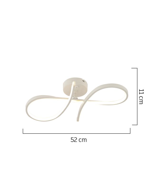 Φωτιστικό Οροφής LED ArteLibre AURIGA Λευκό Μέταλλο 52x11cm