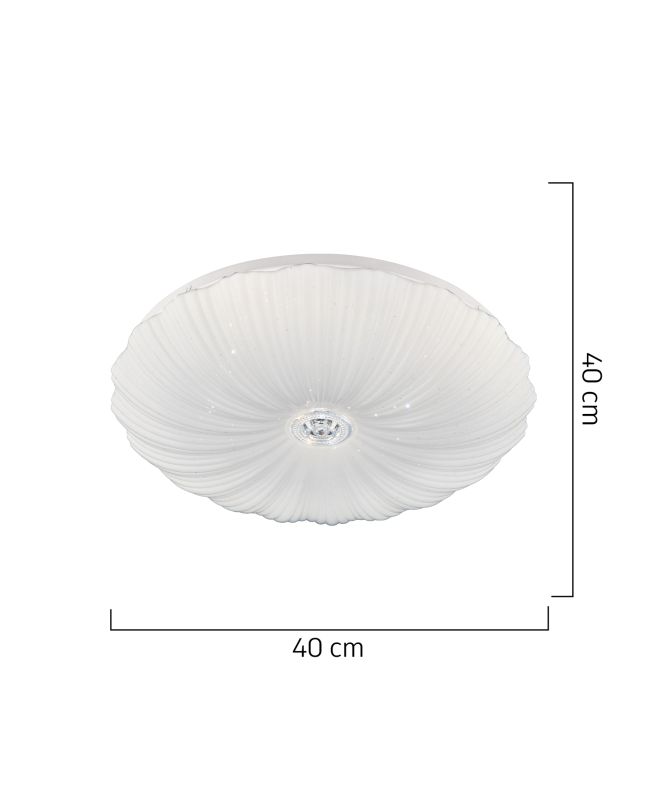 Φωτιστικό Οροφής LED ArteLibre LEPUS Λευκό Μέταλλο/Γυαλί 40x40cm